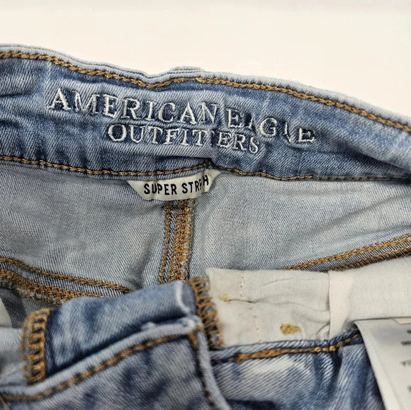 American Eagle Outfitters Hi-Rise Shortie Women's Size 2 Denim Jean Shorts Blue - Picture 4 of 7